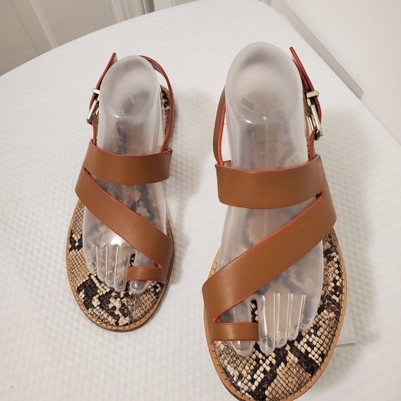 EC Crown Vintage Aaliya Brown Leather Sandals Size 9, Casual - Picture 3 of 15